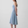 Denim Midi Elbise