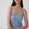 Denim Midi Elbise
