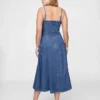 Denim Midi Elbise