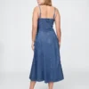 Denim Midi Elbise