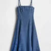Denim Midi Elbise