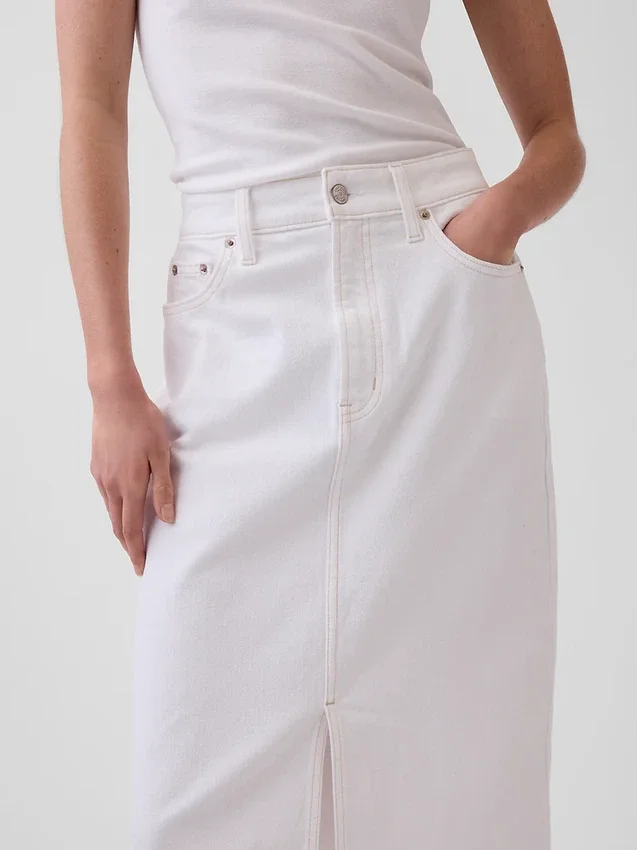 Denim Midi Kalem Etek