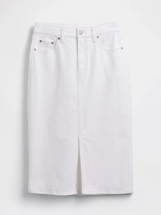 Denim Midi Kalem Etek