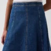 Denim Midi Lale Etek