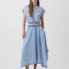 Denim Midi Mendil Etek