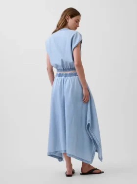Denim Midi Mendil Etek