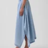 Denim Midi Mendil Etek