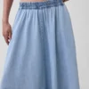 Denim Midi Mendil Etek