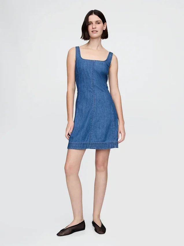 Denim Mini Elbise