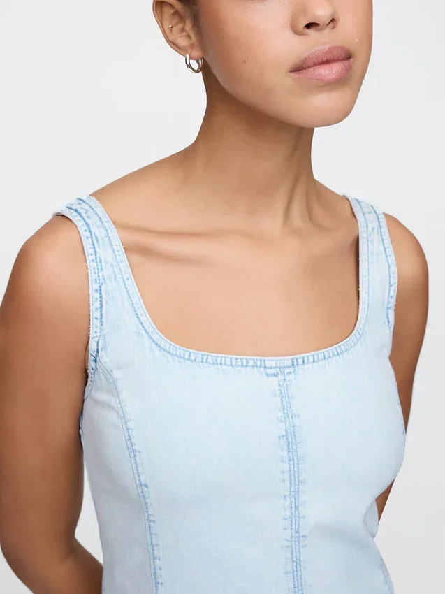 Denim Mini Elbise