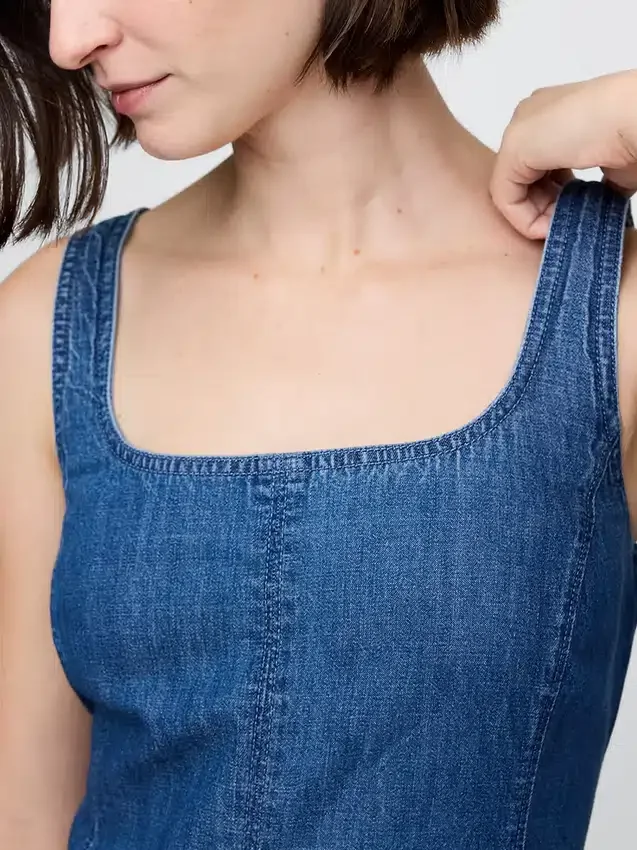 Denim Mini Elbise
