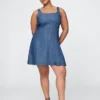 Denim Mini Elbise