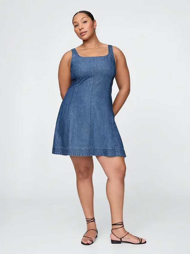 Denim Mini Elbise