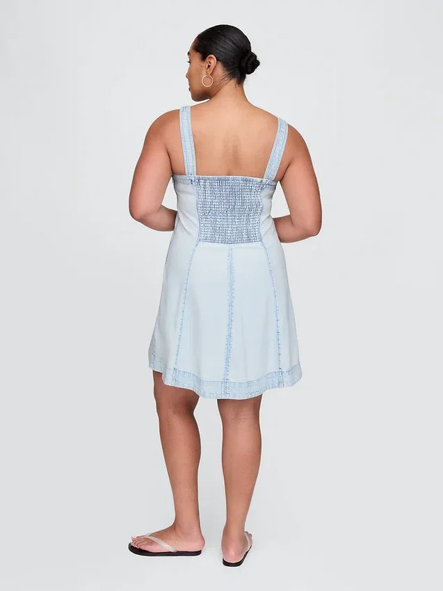Denim Mini Elbise