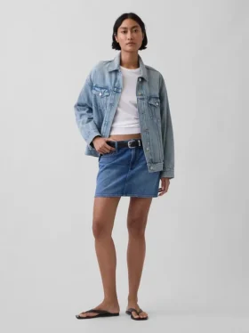 Denim Mini Etek