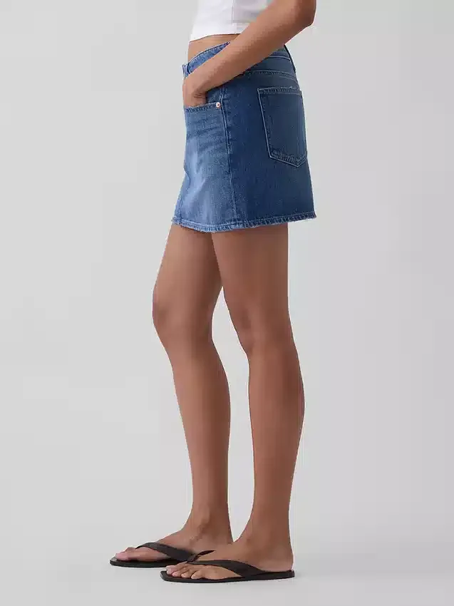 Denim Mini Etek