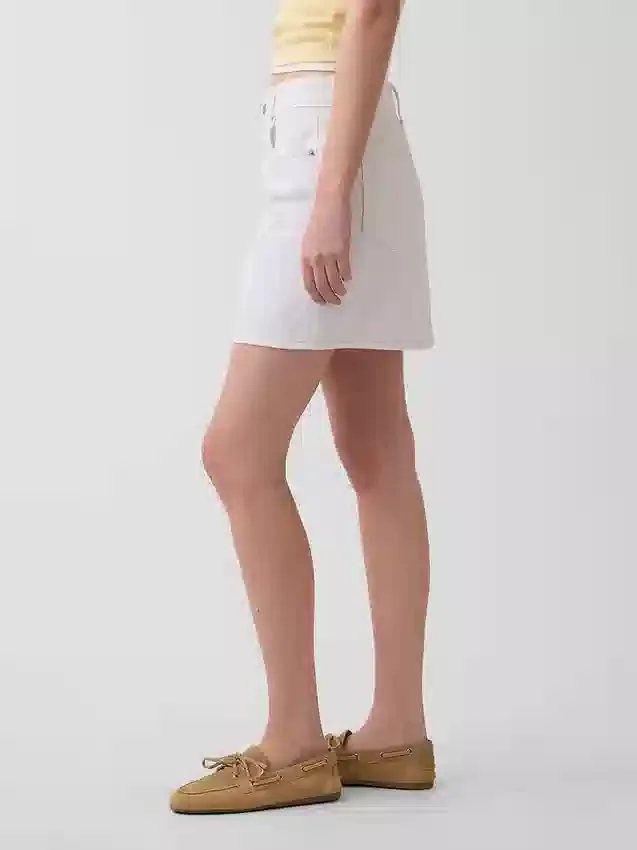 Denim Mini Etek
