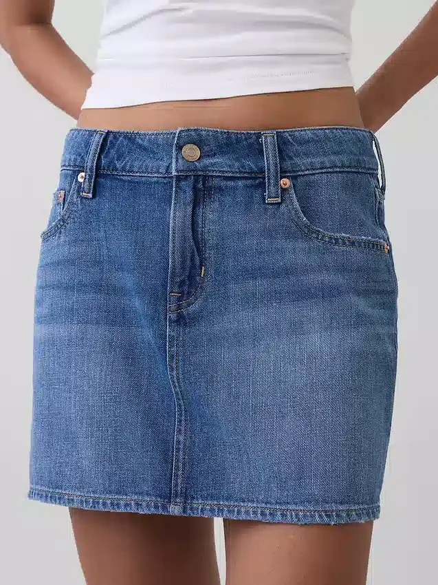 Denim Mini Etek