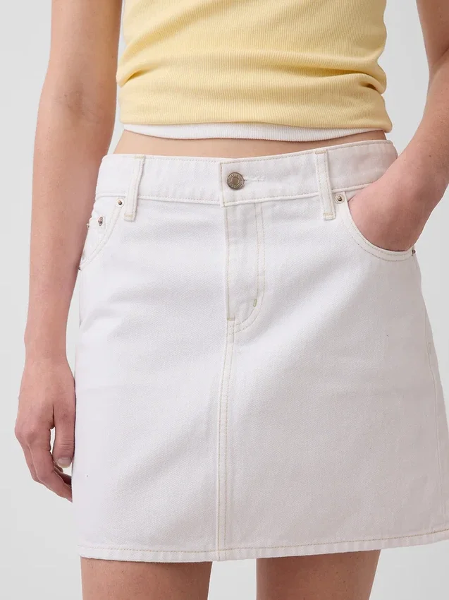 Denim Mini Etek