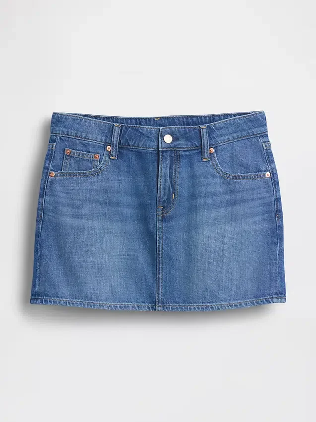 Denim Mini Etek