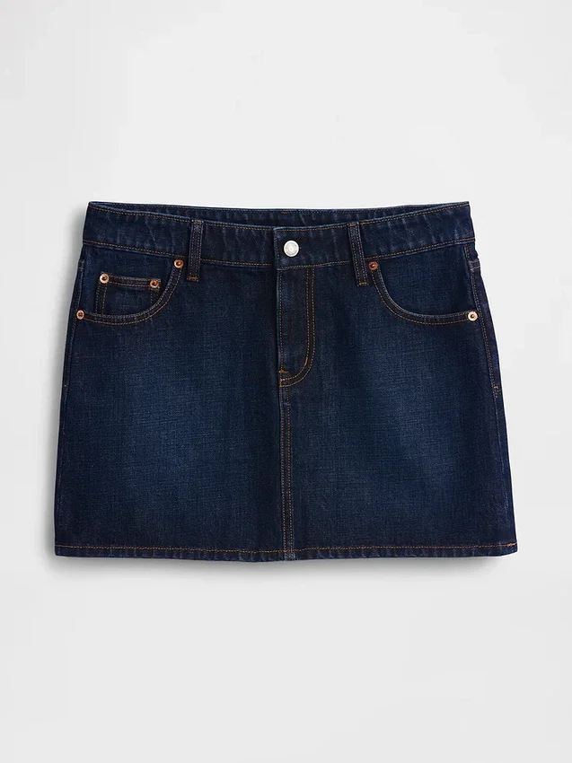 Denim Mini Etek