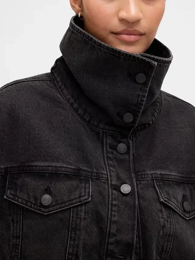 Denim Oversized Cocoon Ceket