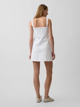 Denim Panelli Mini Elbise