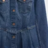 Denim Peplum Ceket