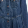 Denim Peplum Ceket