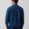 Denim Rahat Düz Etekli Gömlek