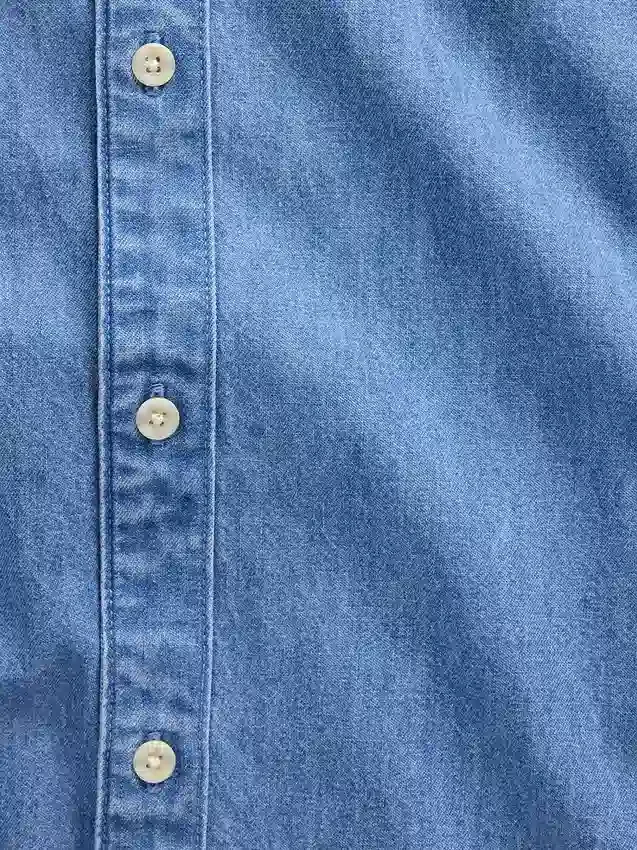 Denim Rahat Düz Etekli Gömlek