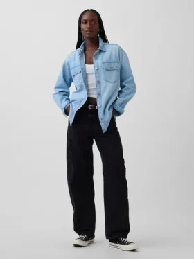 Denim Western Gömlek Ceketi
