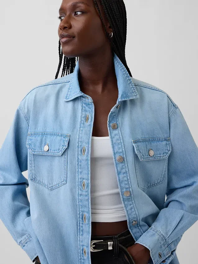 Denim Western Gömlek Ceketi