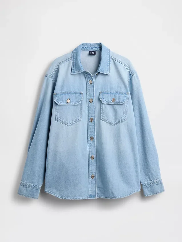 Denim Western Gömlek Ceketi