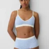 Dikişsiz Nervürlü Üçgen Bralette