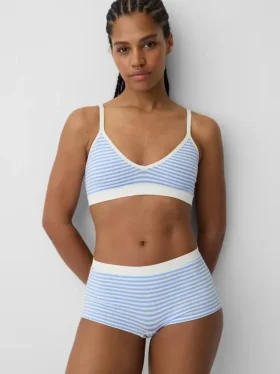 Dikişsiz Nervürlü Üçgen Bralette