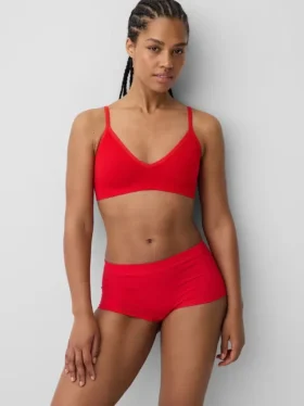 Dikişsiz Nervürlü Üçgen Bralette