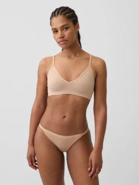 Dikişsiz Nervürlü Üçgen Bralette
