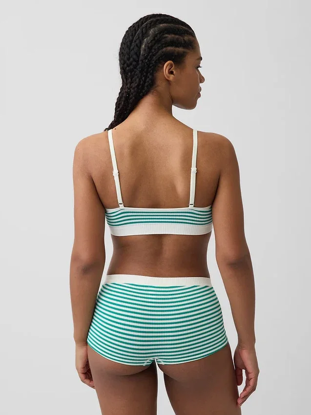 Dikişsiz Nervürlü Üçgen Bralette