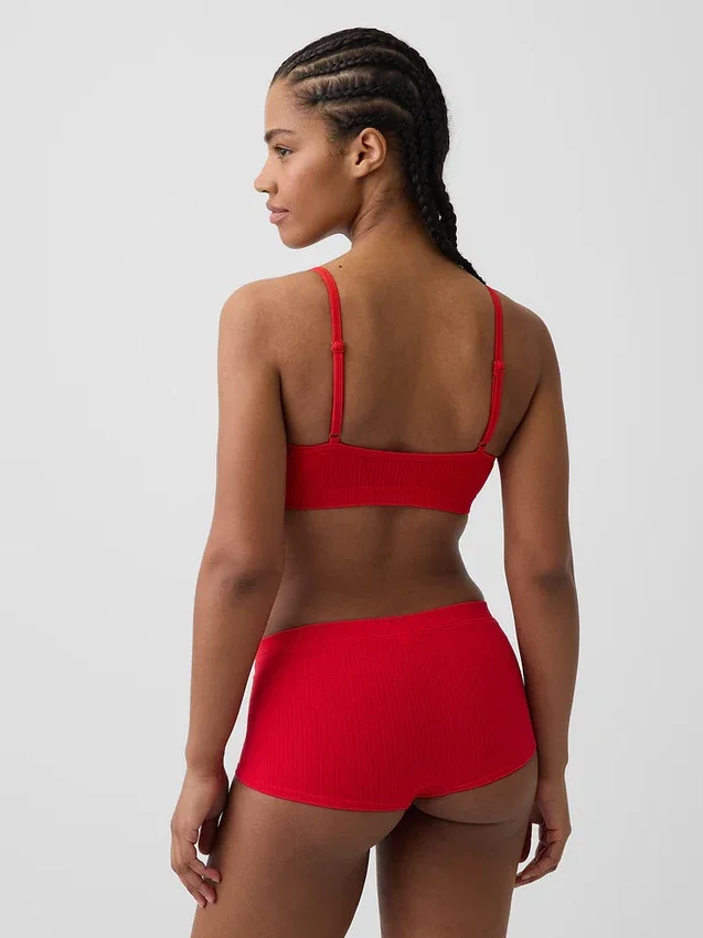 Dikişsiz Nervürlü Üçgen Bralette