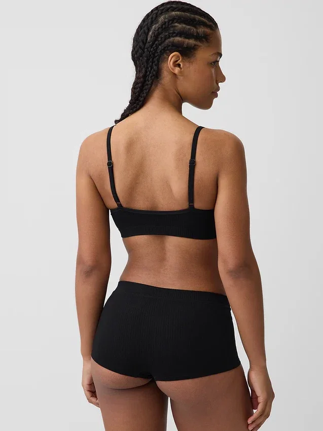 Dikişsiz Nervürlü Üçgen Bralette