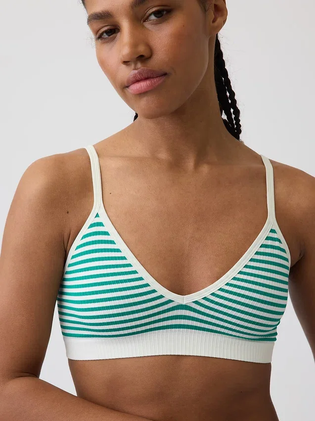 Dikişsiz Nervürlü Üçgen Bralette