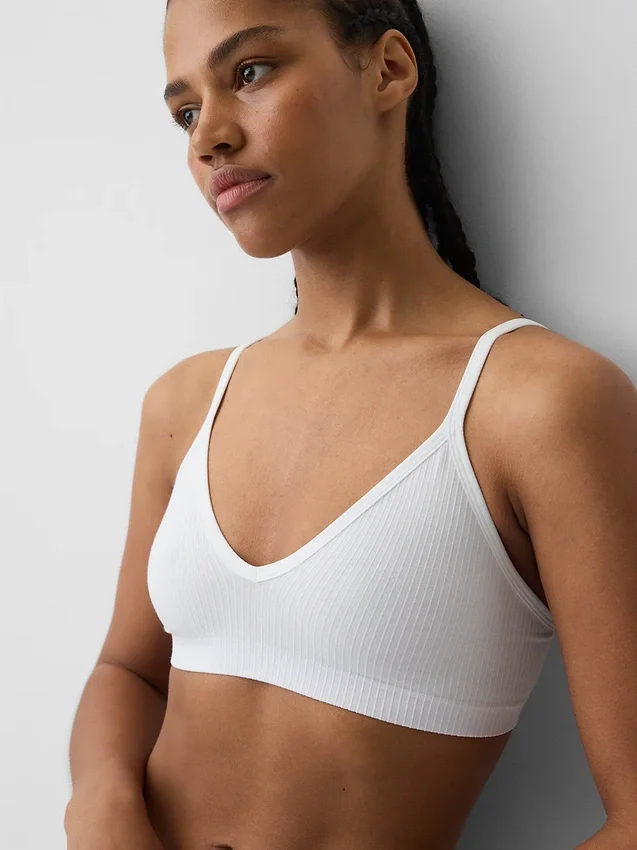 Dikişsiz Nervürlü Üçgen Bralette