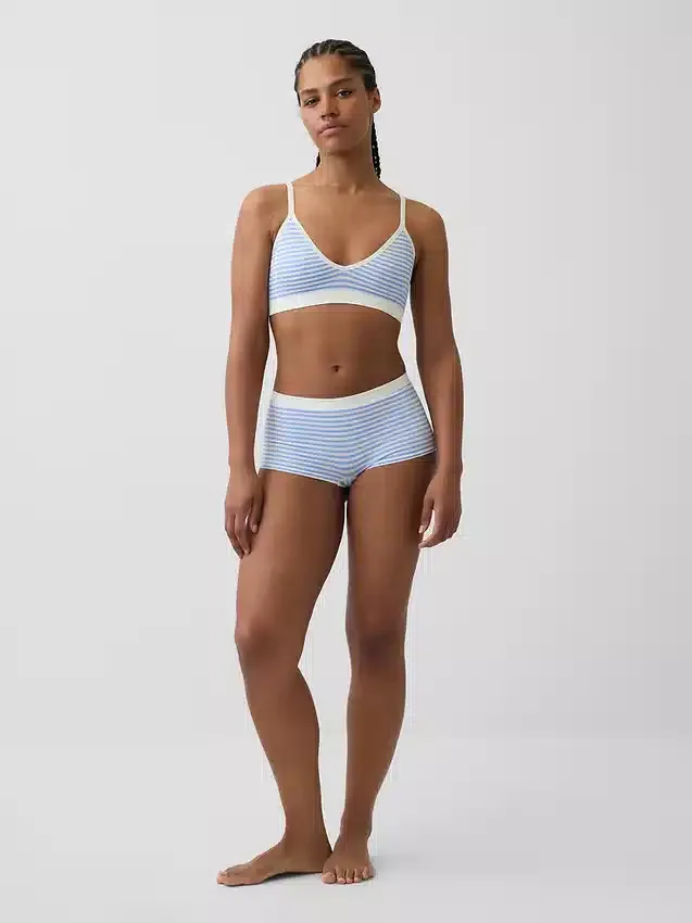 Dikişsiz Nervürlü Üçgen Bralette