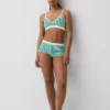 Dikişsiz Nervürlü Üçgen Bralette