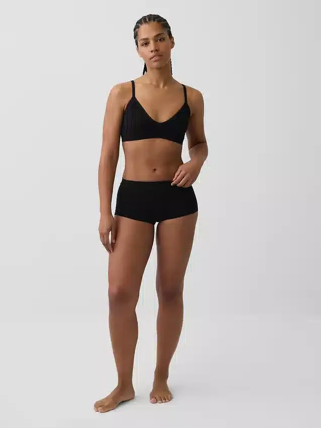 Dikişsiz Nervürlü Üçgen Bralette
