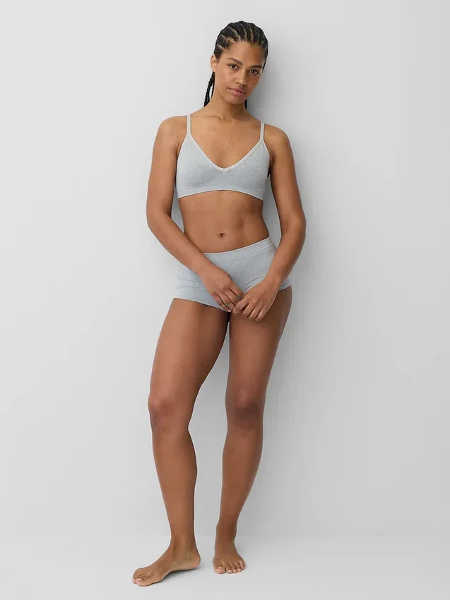 Dikişsiz Nervürlü Üçgen Bralette