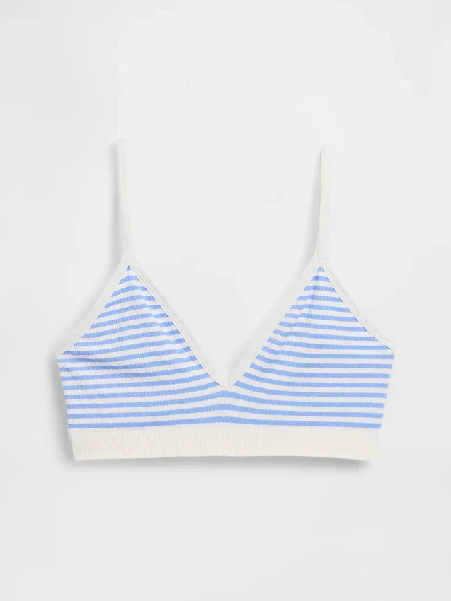 Dikişsiz Nervürlü Üçgen Bralette