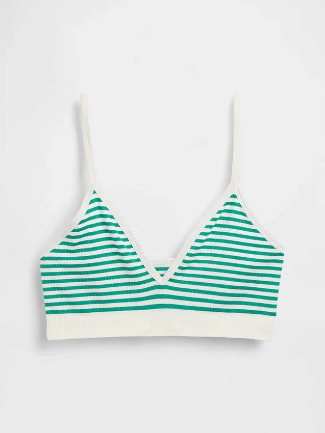 Dikişsiz Nervürlü Üçgen Bralette