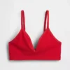 Dikişsiz Nervürlü Üçgen Bralette